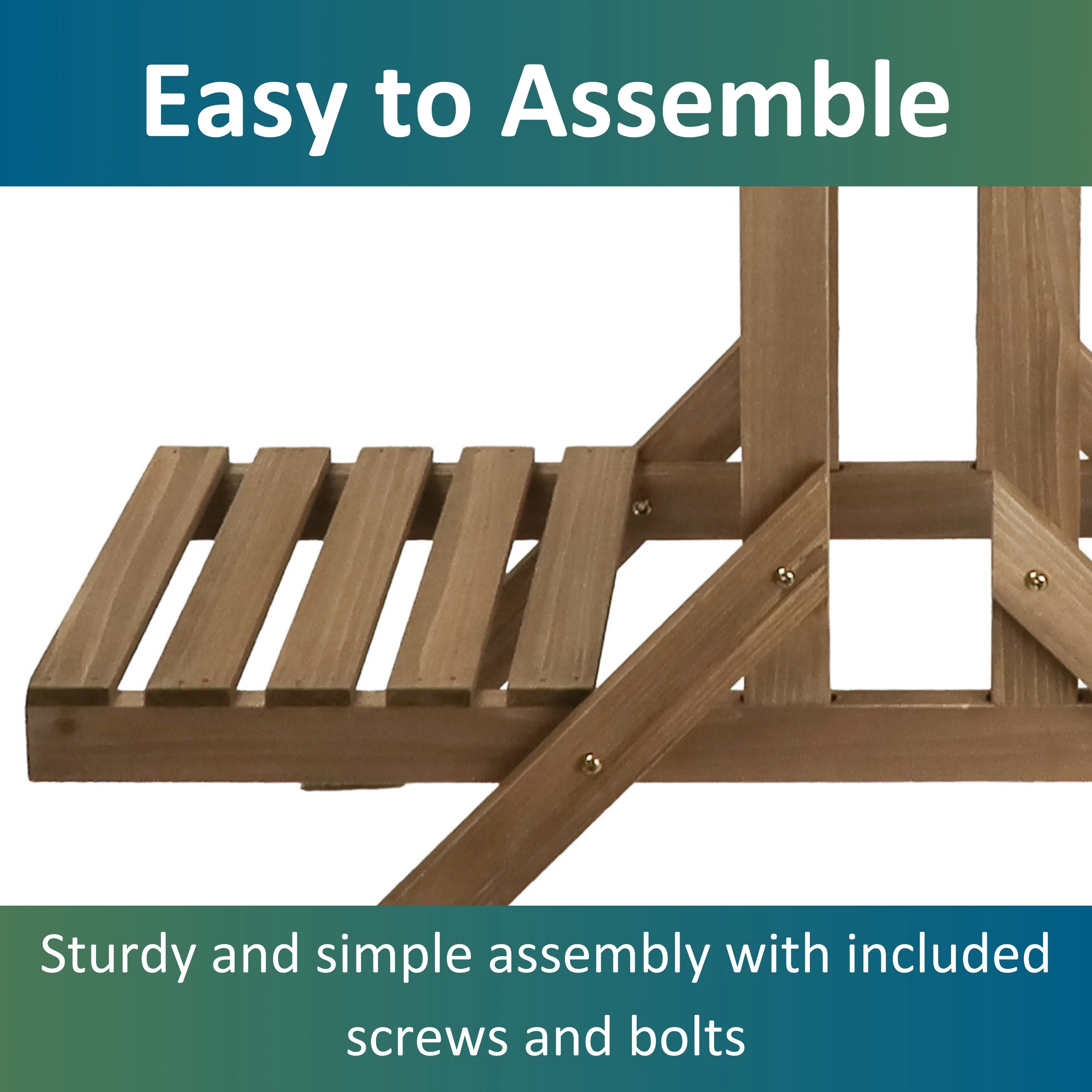 3-Tier Wooden Plant Stand and Shelf - Image 4