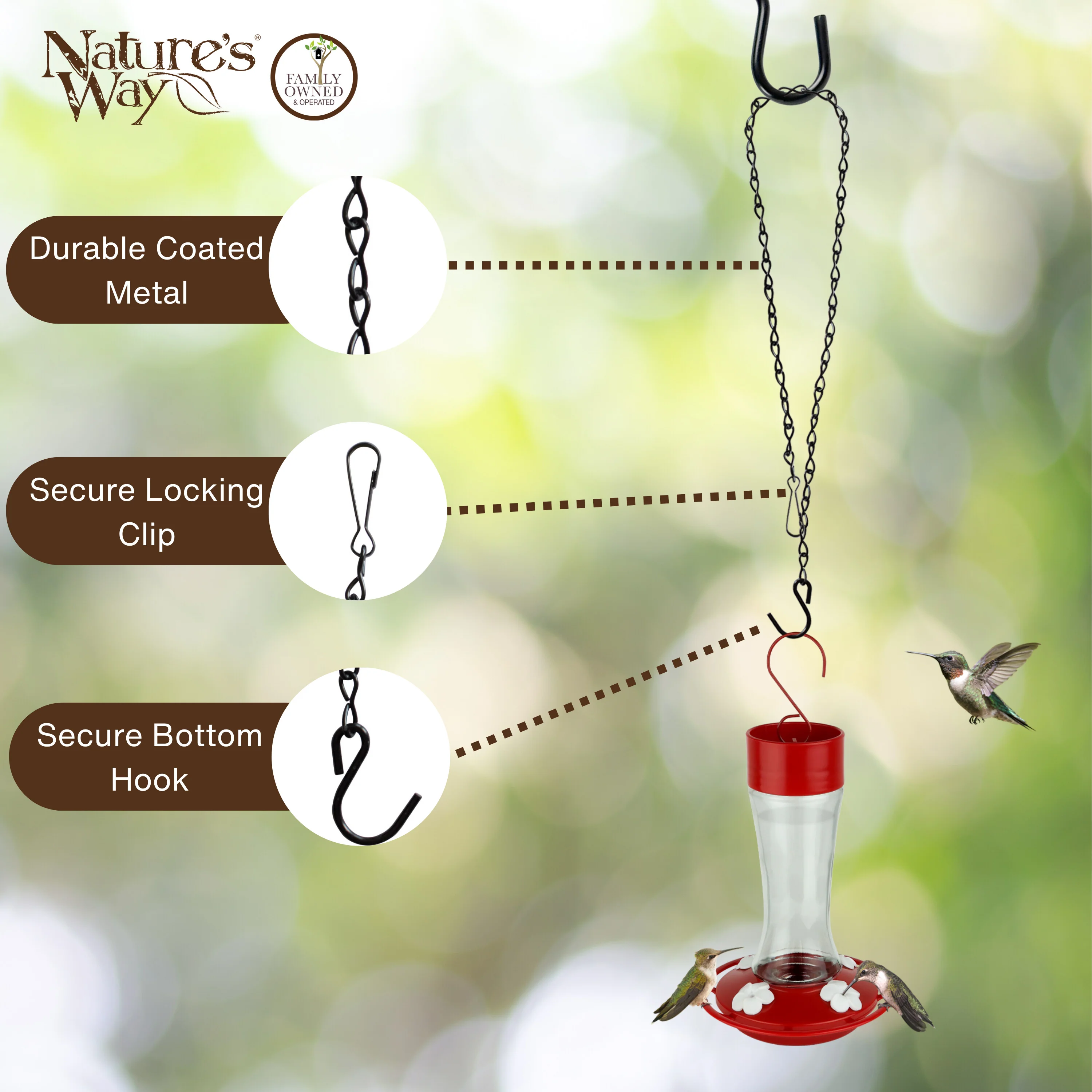 36" Bird Feeder Hanging Chain - Image 3