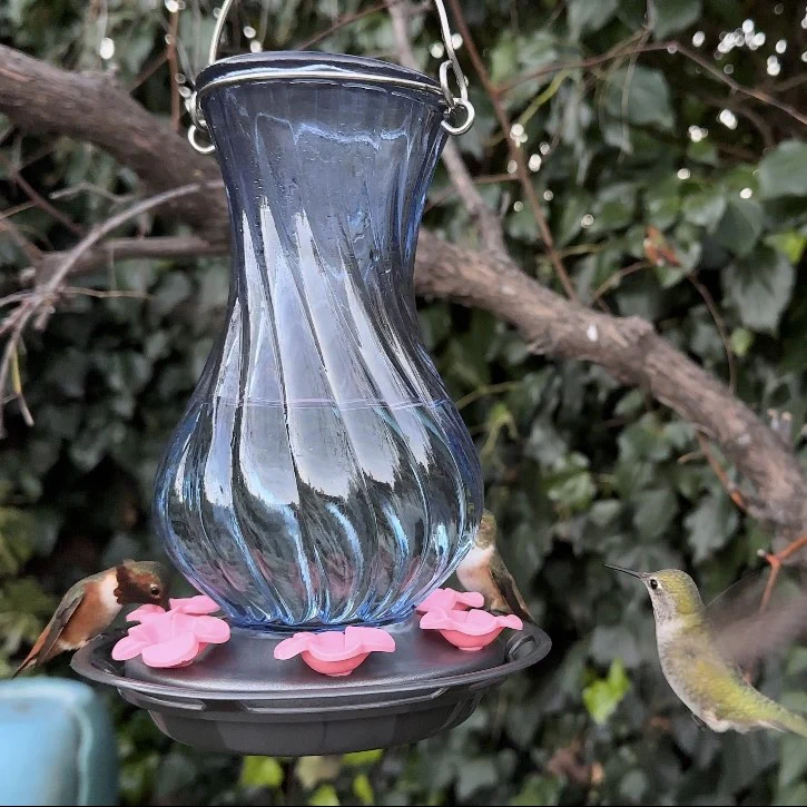 Perfect Pitcher Antique Glass Gravity Hummingbird Feeder - Image 10