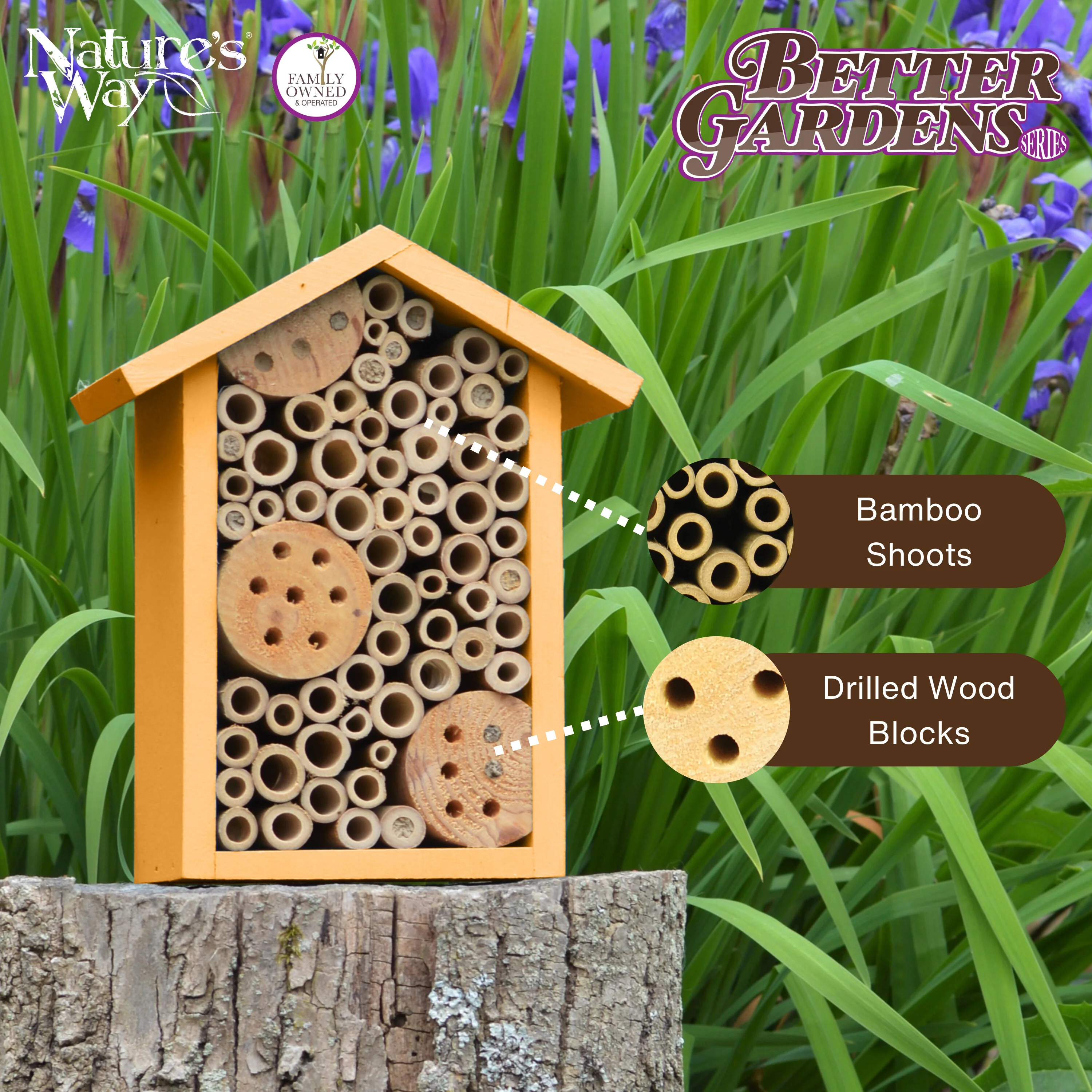 Better Gardens Pollinator House - Yellow - Image 3