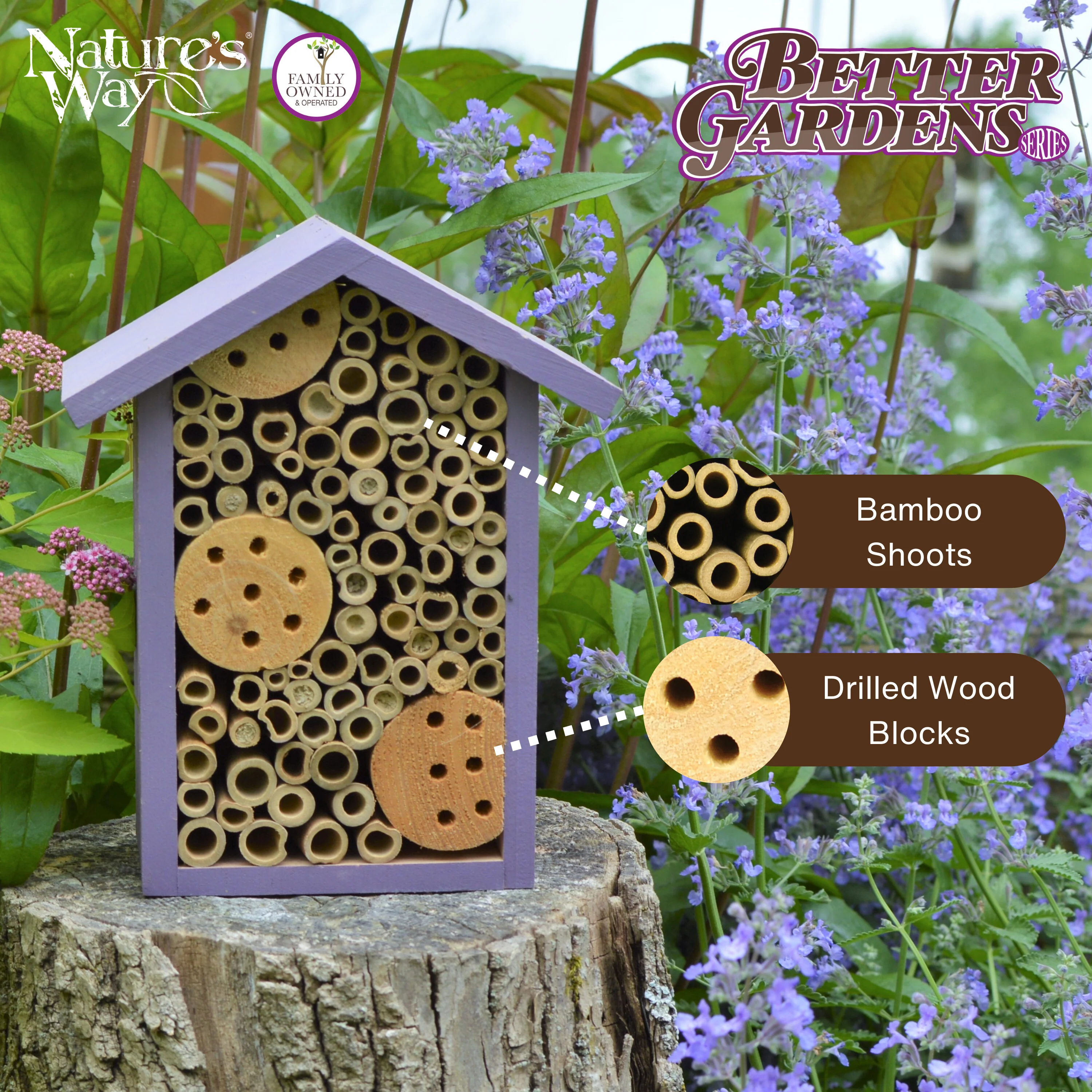 Better Gardens Pollinator House - Purple - Image 3