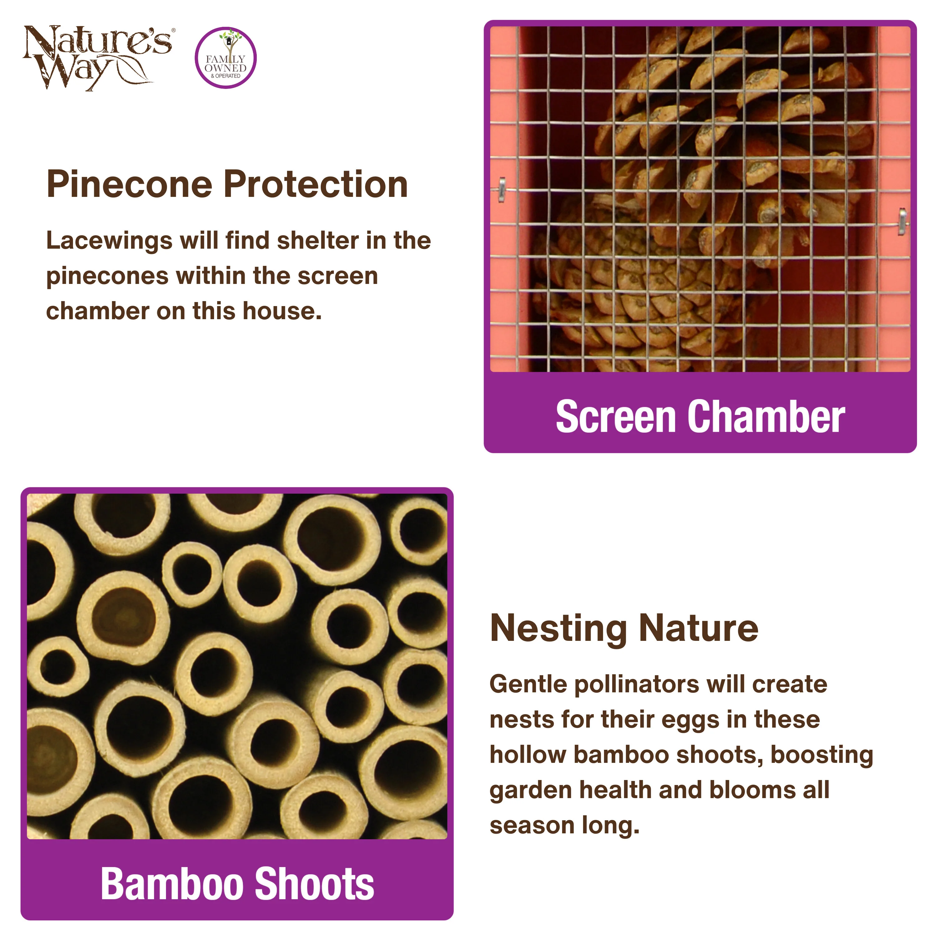 Better Gardens Dual-Chamber Beneficial Insect House - Red - Image 4