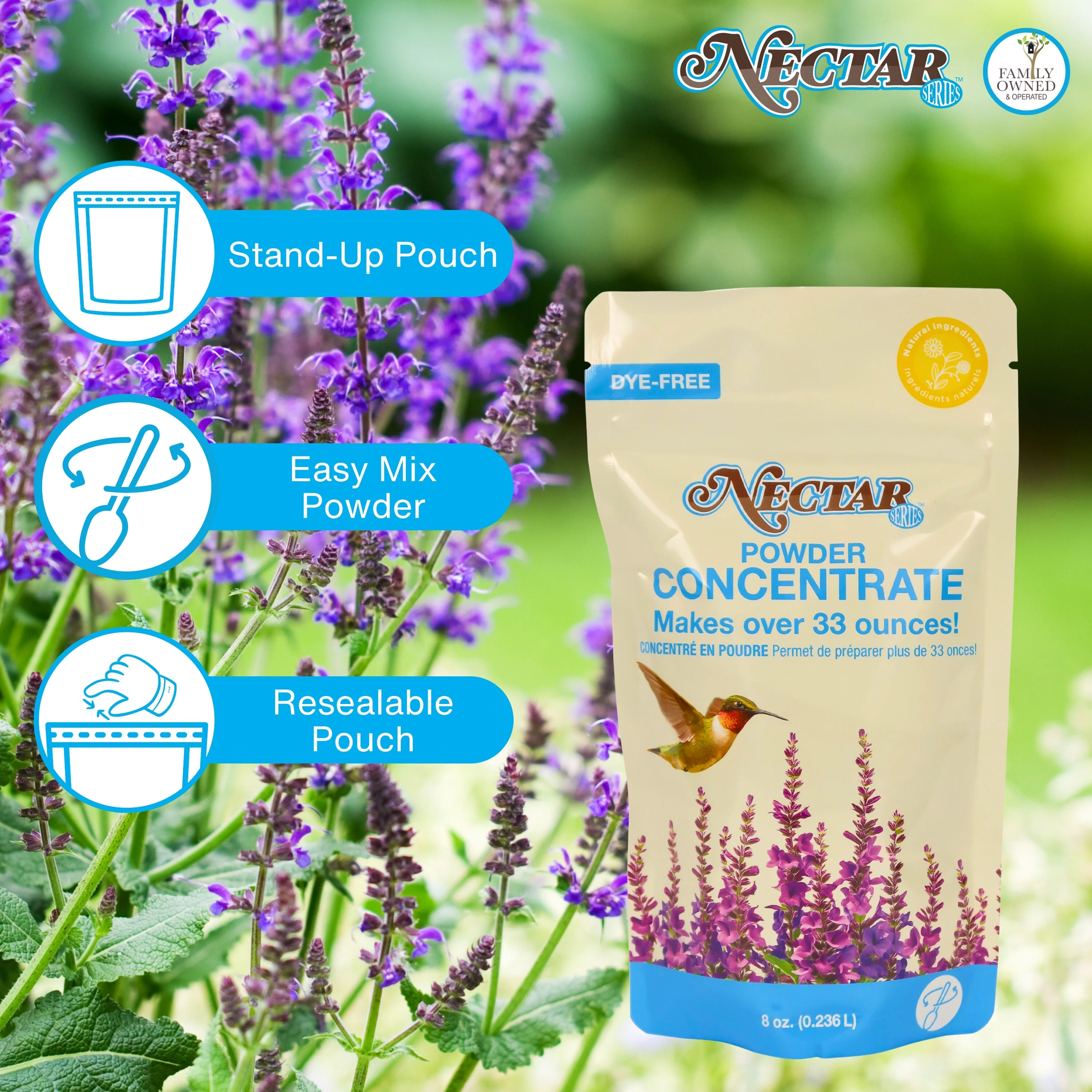 Nectar Series™ Clear Hummingbird Nectar Powder Concentrate, 8 oz - Image 3