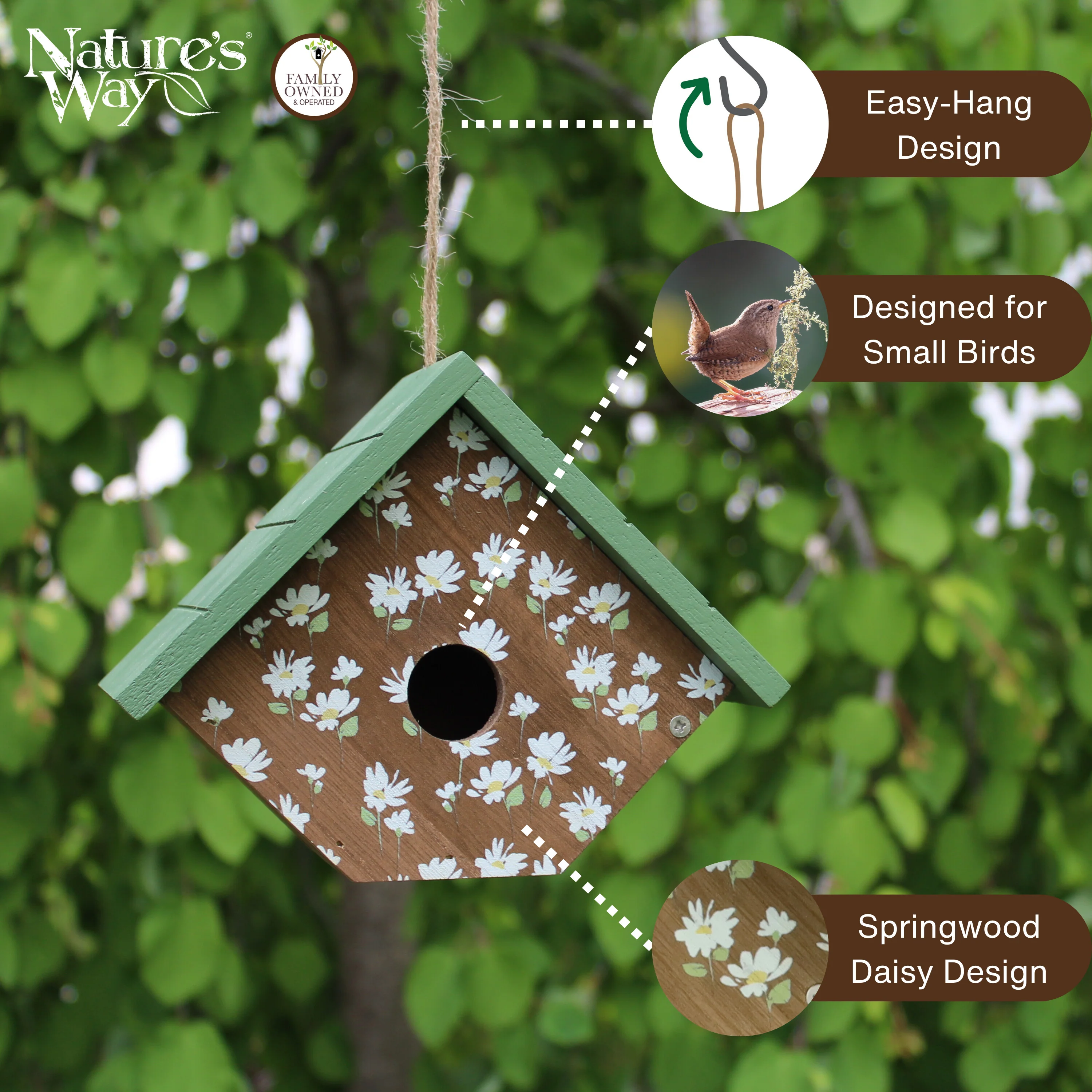 Springwood Daisy Decorative Wren House - Image 3