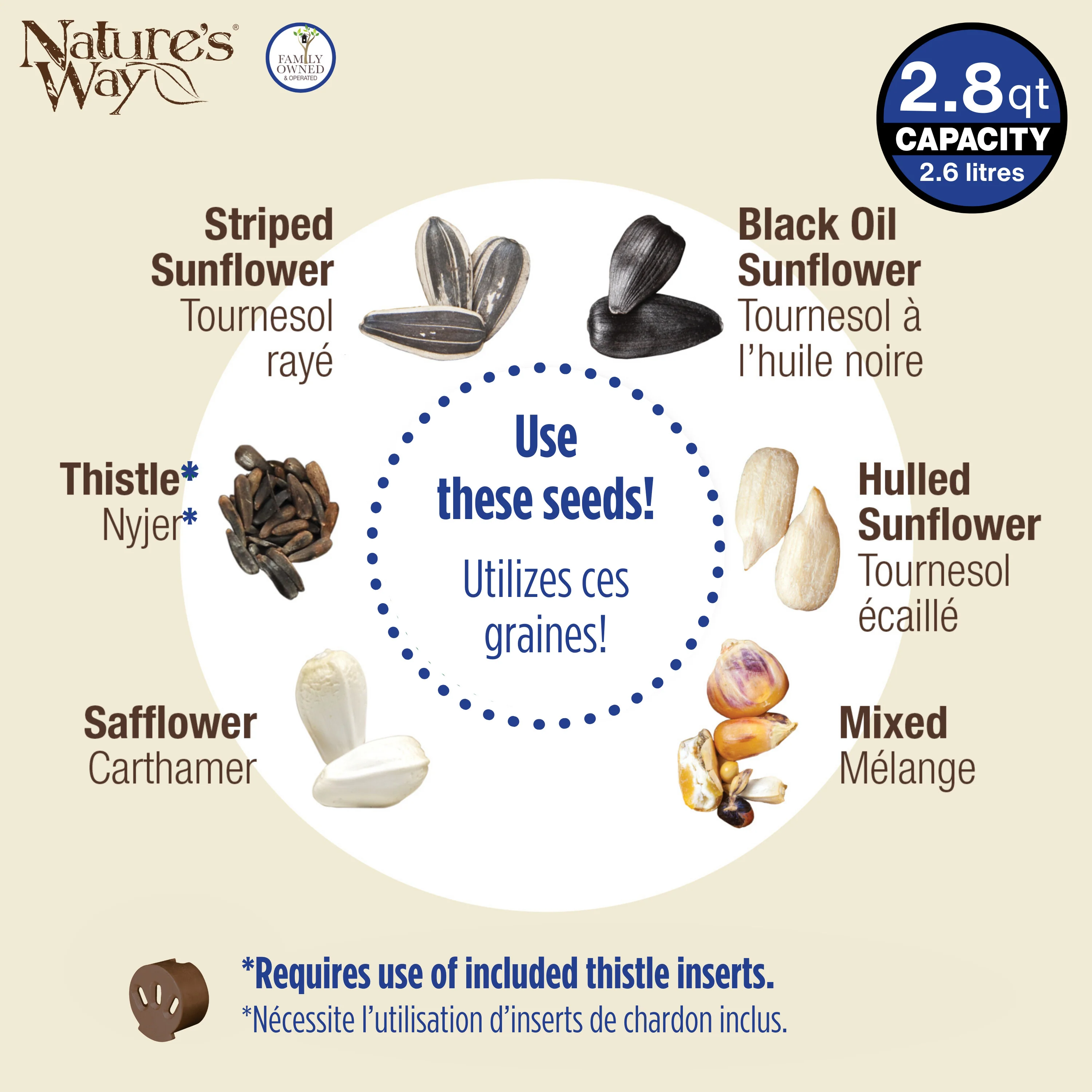 Wide Deluxe Funnel Flip-Top Tube Feeder - Image 6