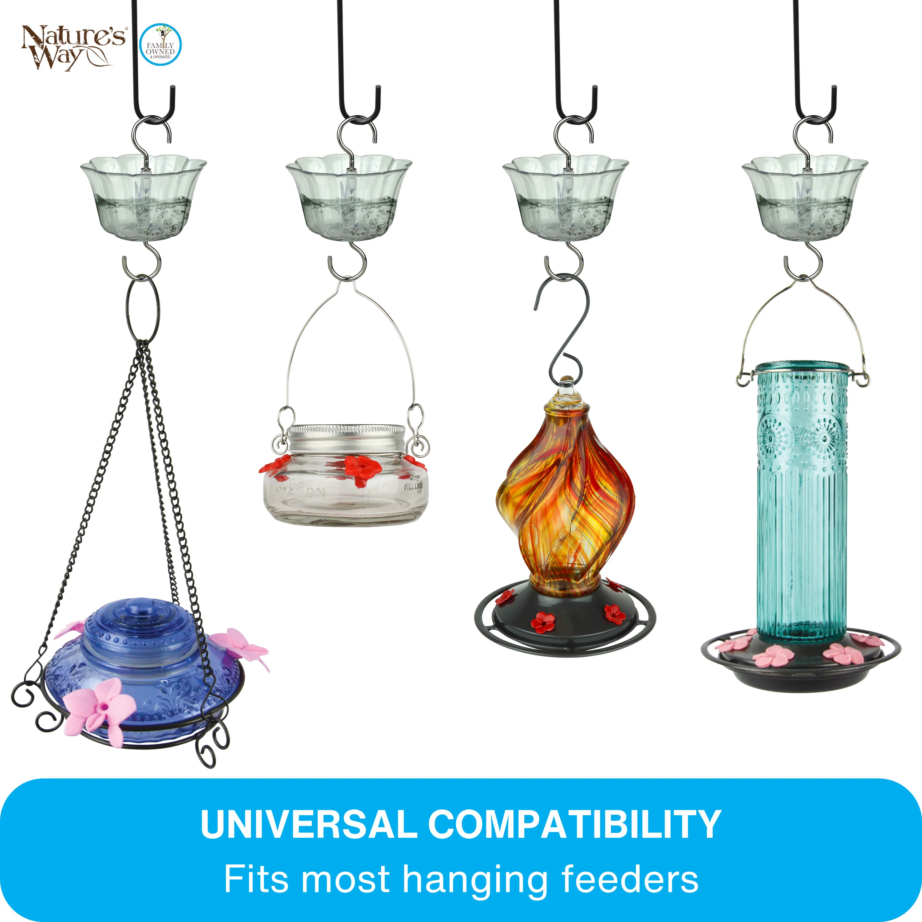 4-Pack Clear Hummingbird Feeder Ant Moat - Image 7