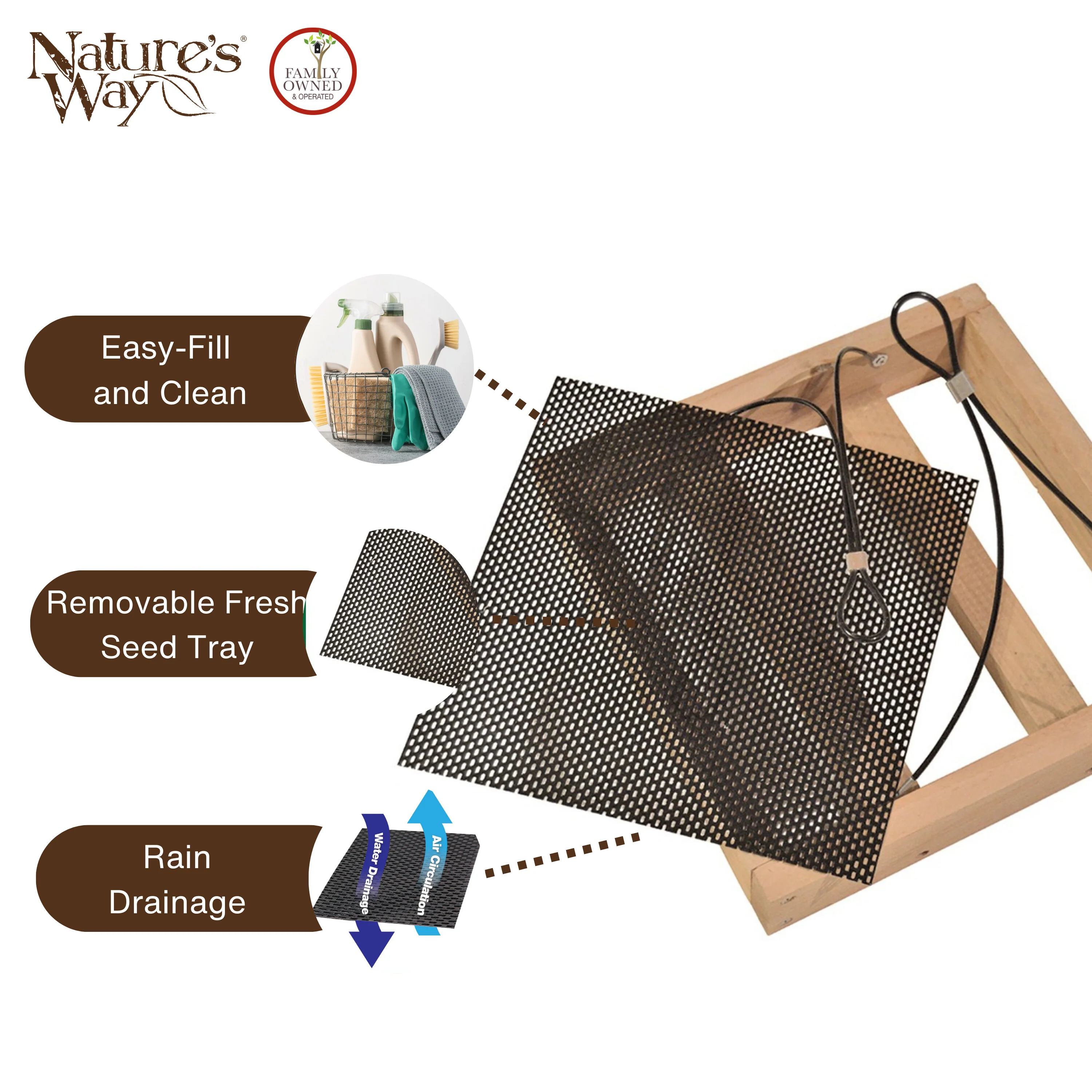 Cedar Hanging Platform Feeder - Image 4