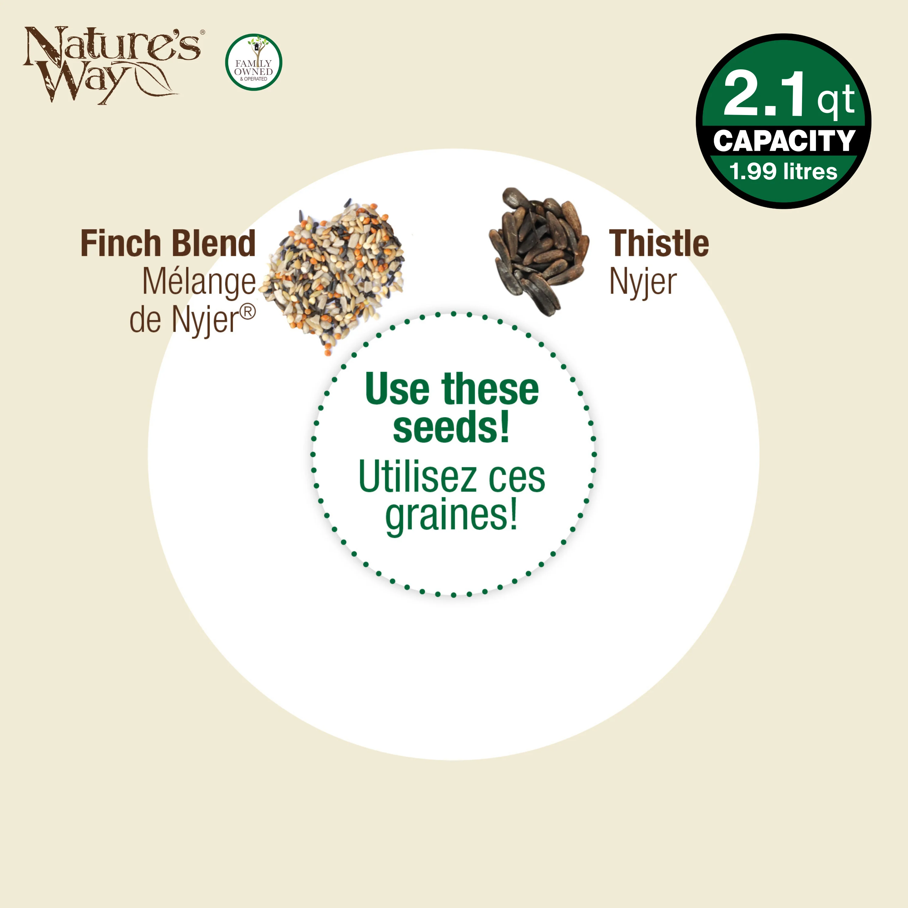 Large Plastic Thistle Tube Bird Feeder - Image 6