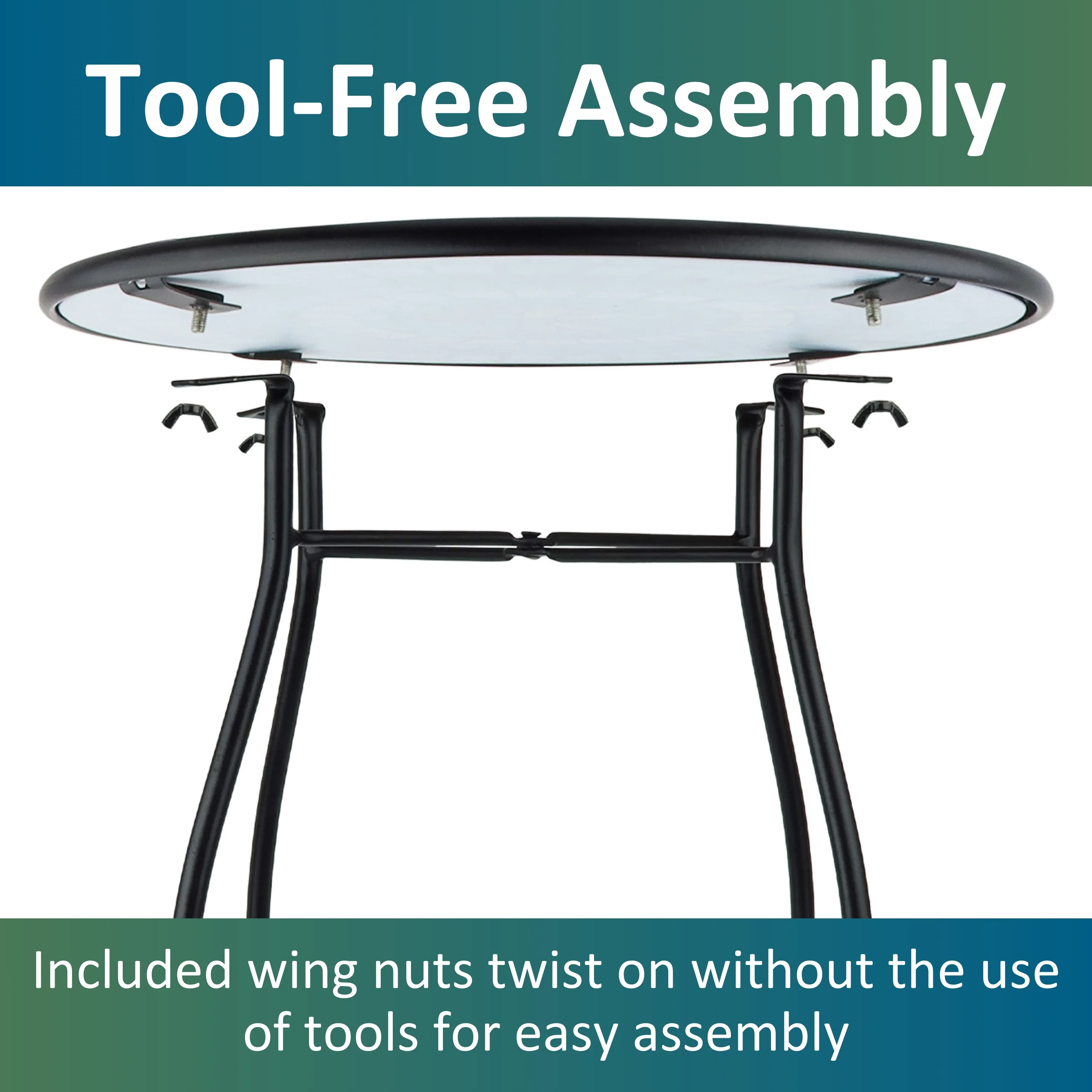 Mosaic Glass Accent Side Table & Plant Stand - Blue - Image 5