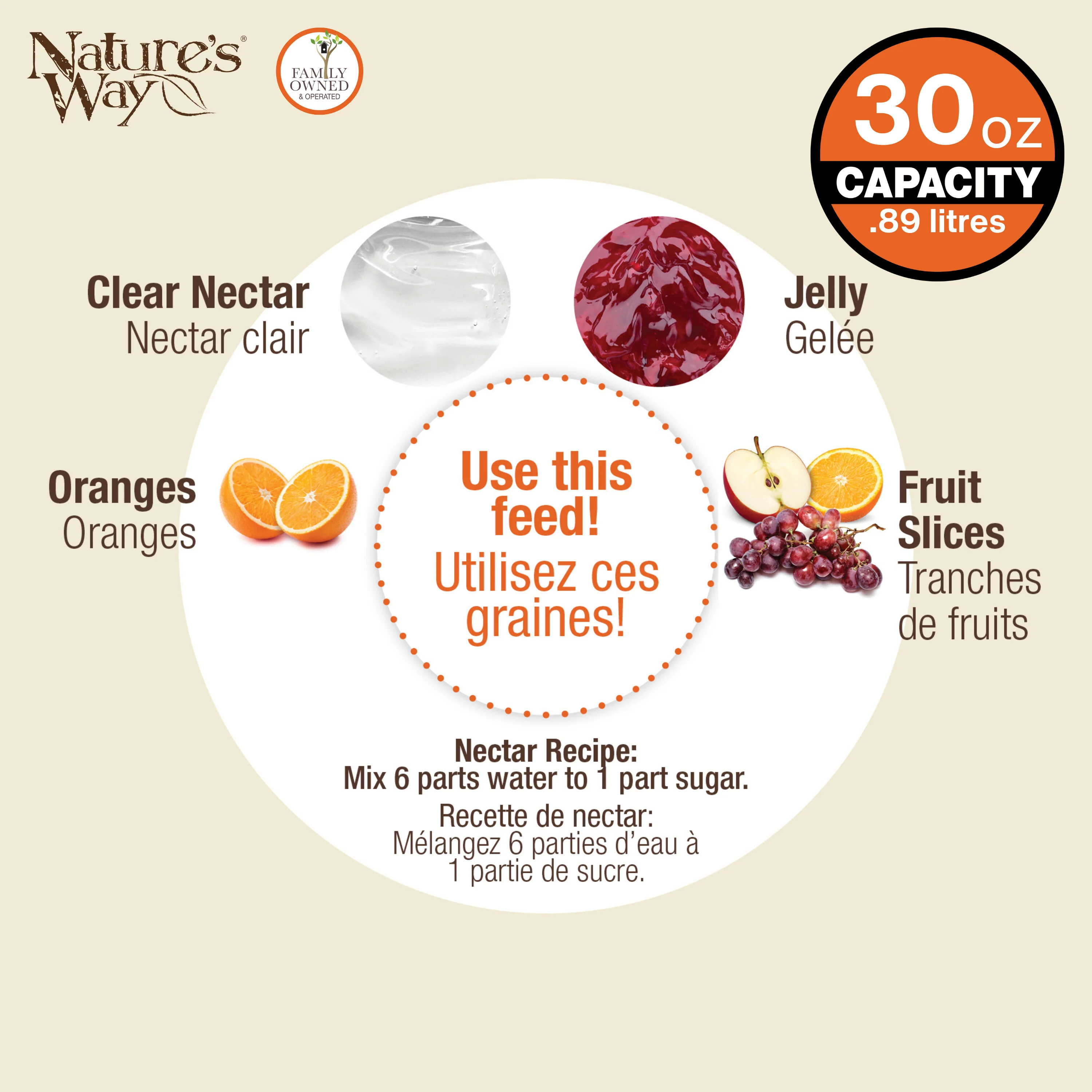 Orange Blossom Glass Oriole Feeder w/ Jelly Attachments - Image 6