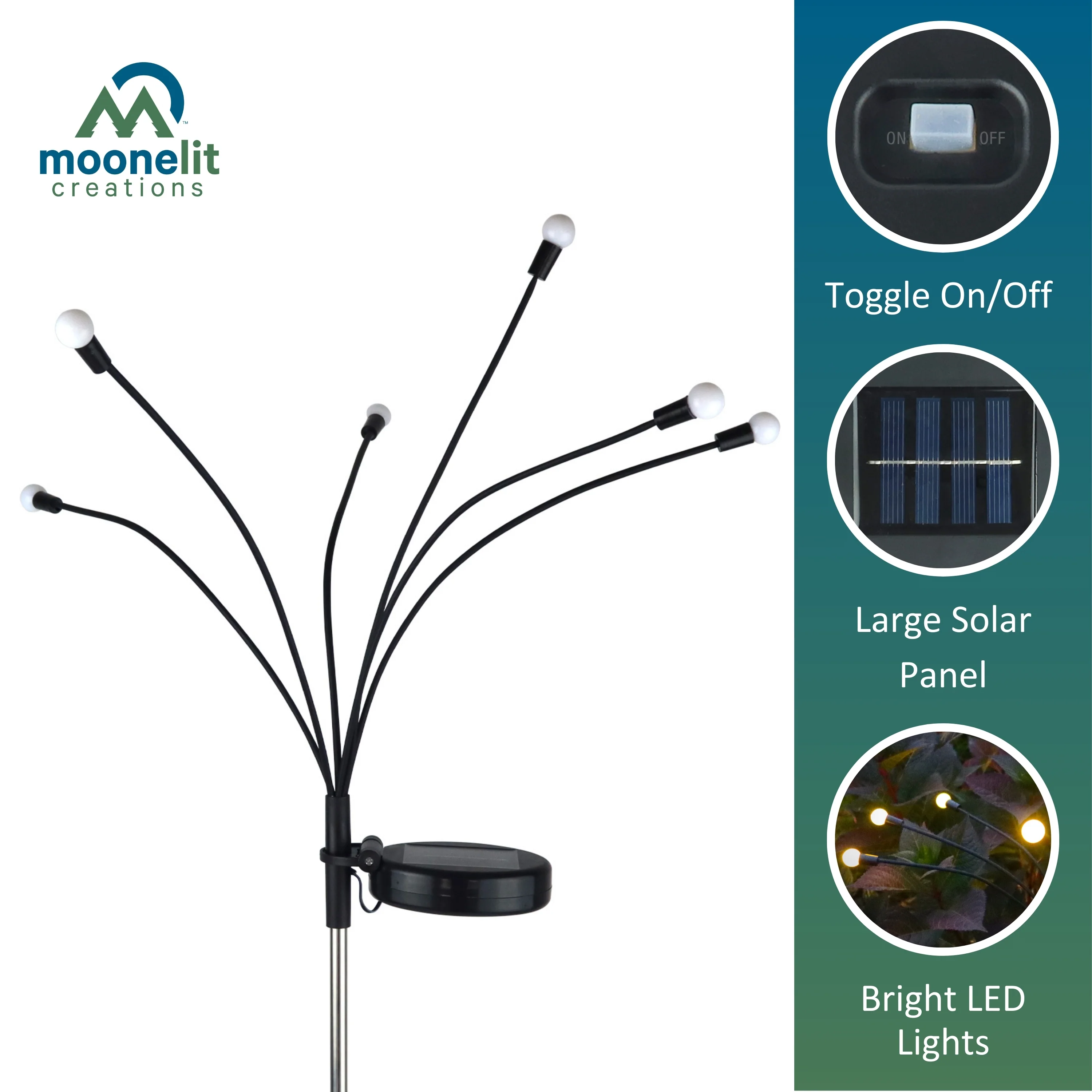 Outdoor Solar Garden Firefly Lights (2-Pack) - Image 3