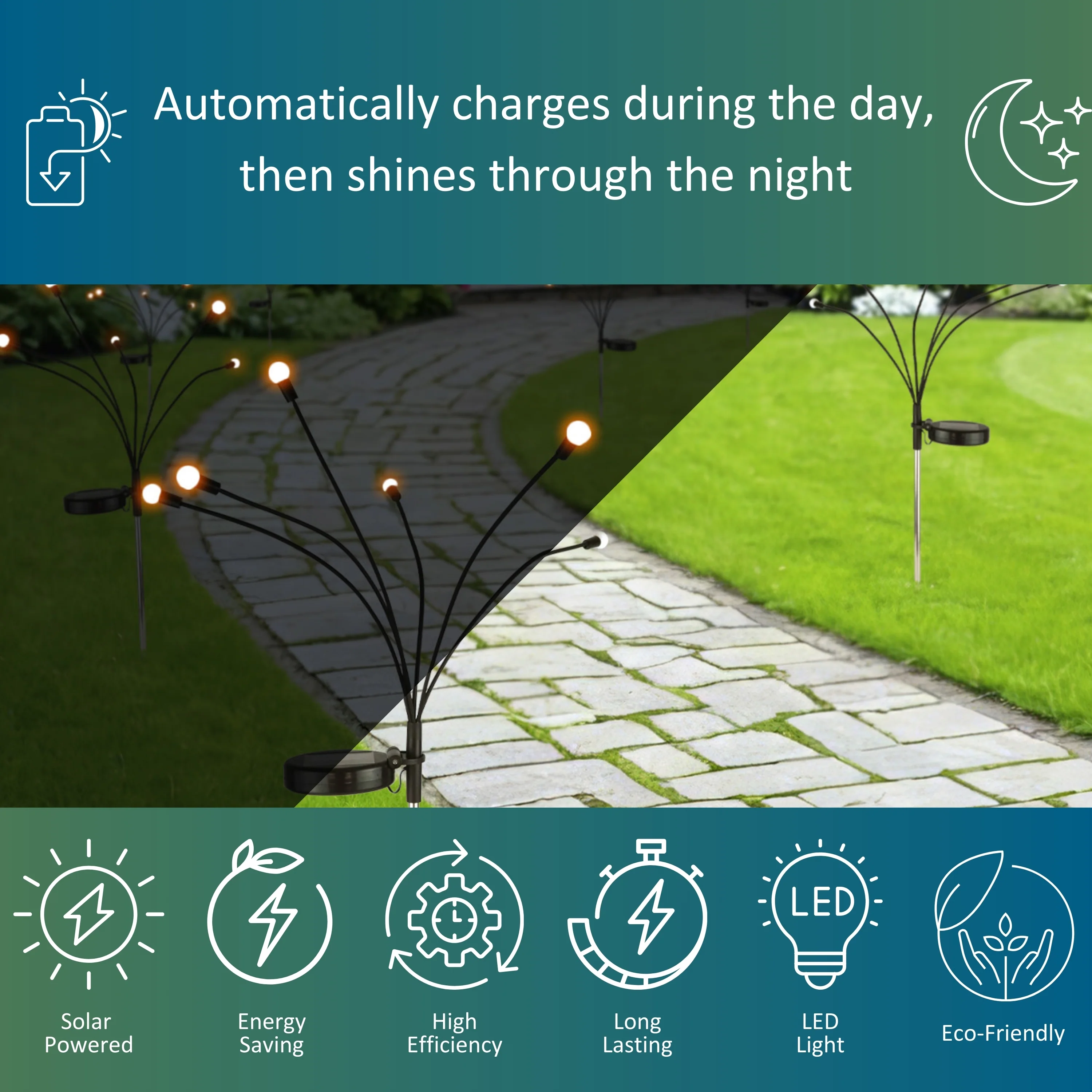 Outdoor Solar Garden Firefly Lights (2-Pack) - Image 6