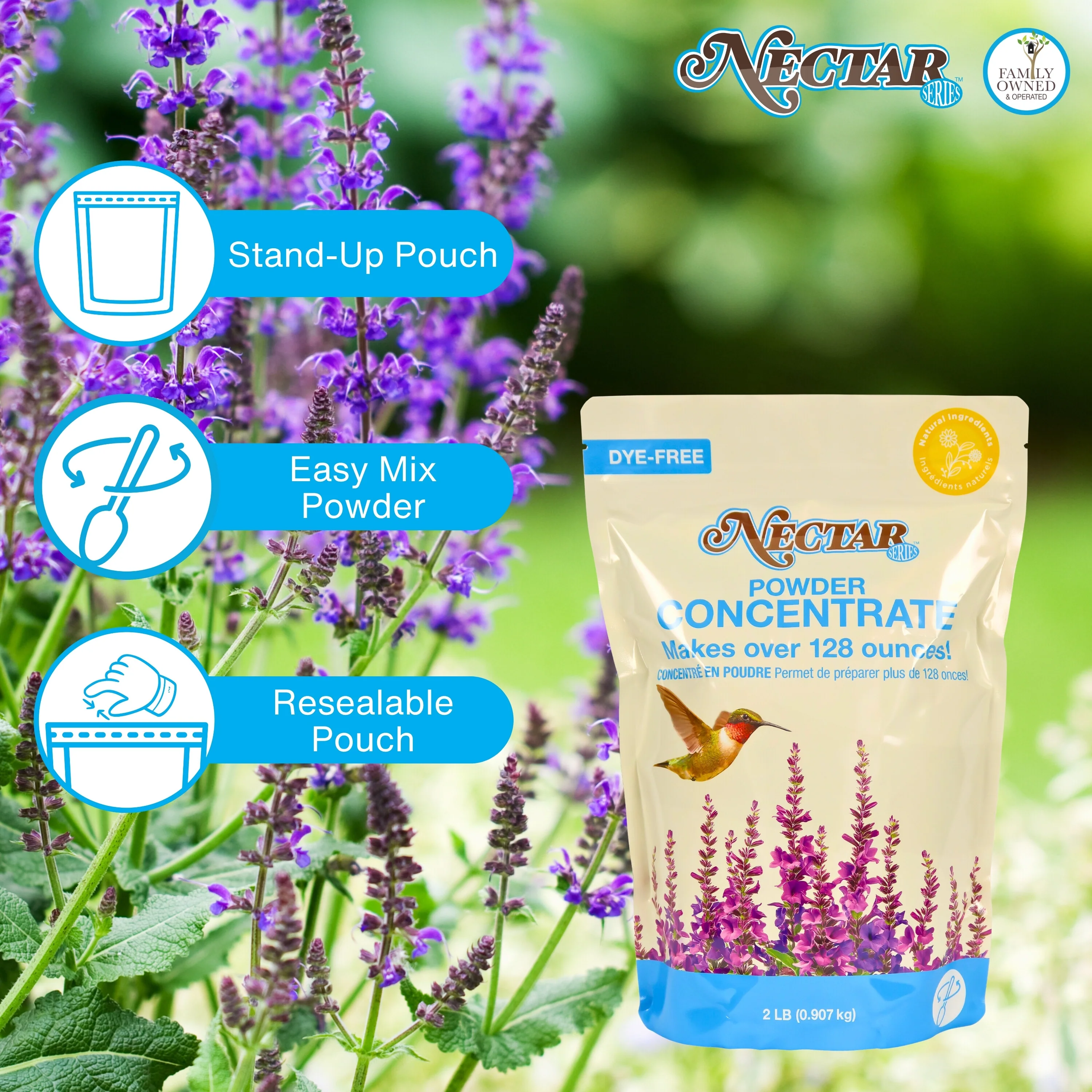 Nectar Series™ Clear Hummingbird Nectar Powder Concentrate, 2 lb - Image 3