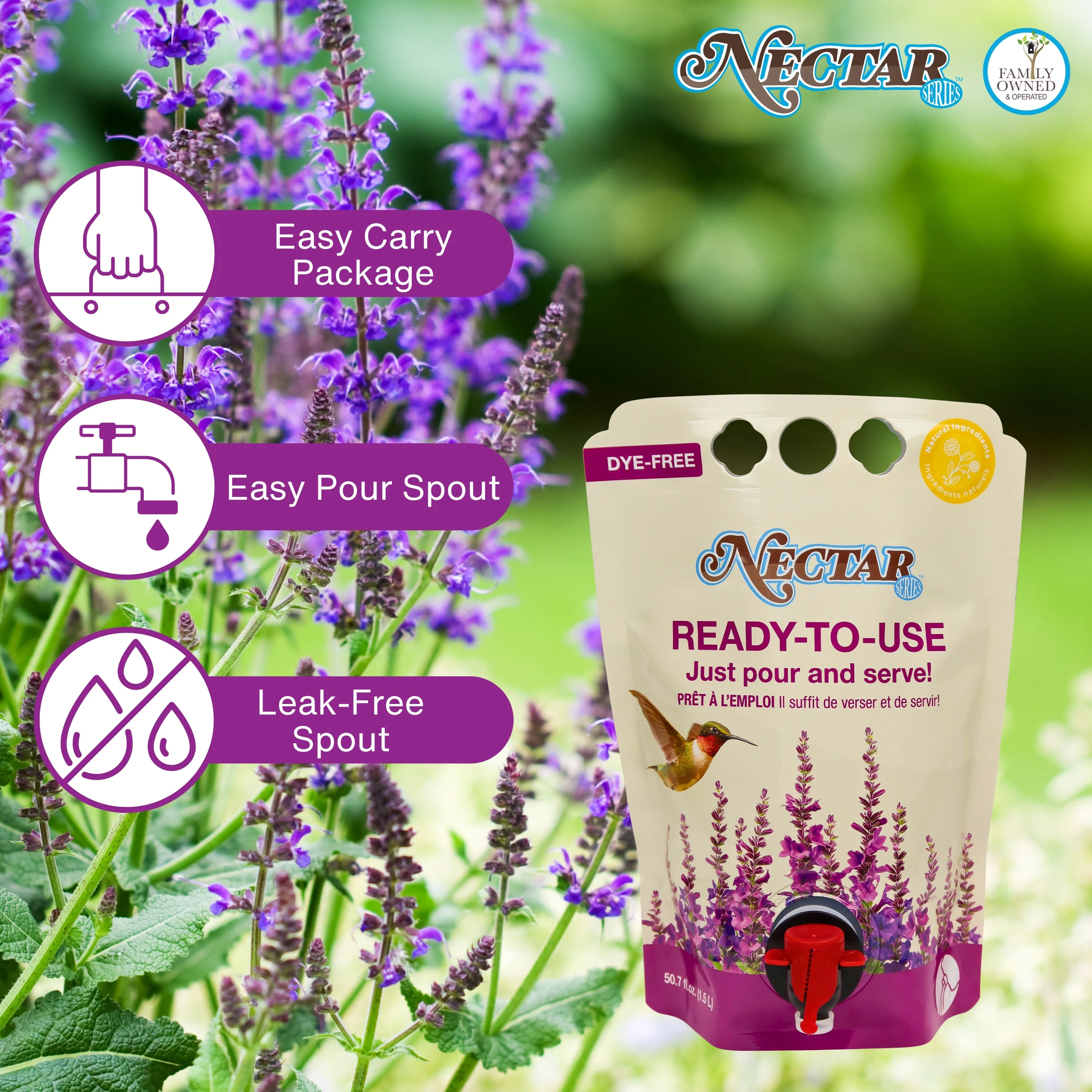 Nectar Series™ Ready-to-Use Clear Hummingbird Nectar, 51 oz - Image 3