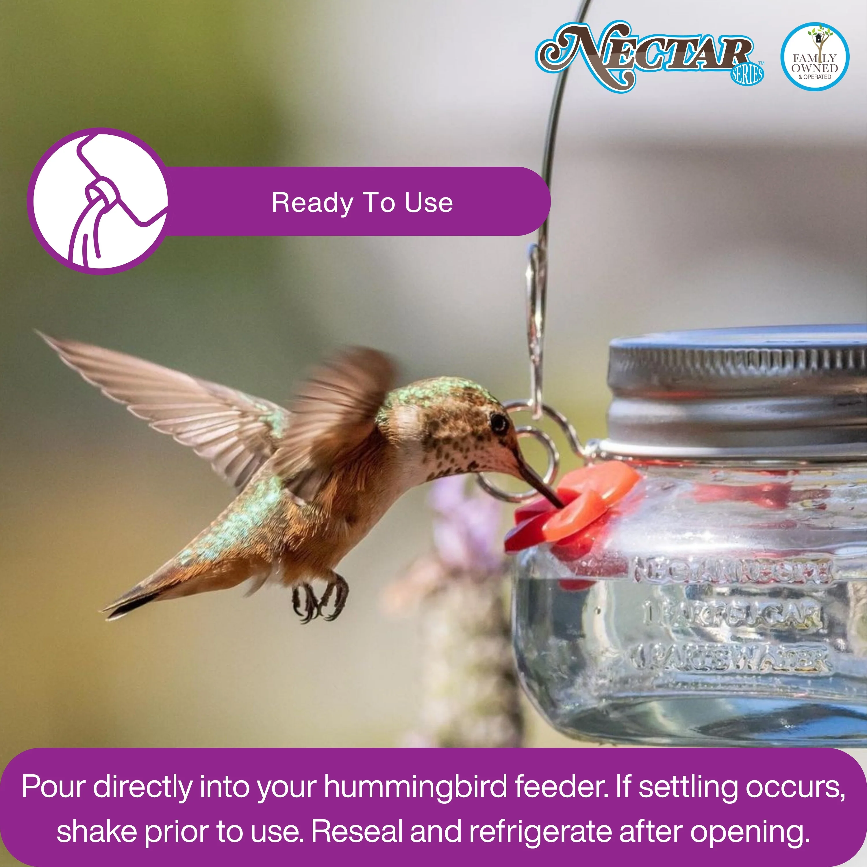 Nectar Series™ Ready-to-Use Clear Hummingbird Nectar, 51 oz - Image 7