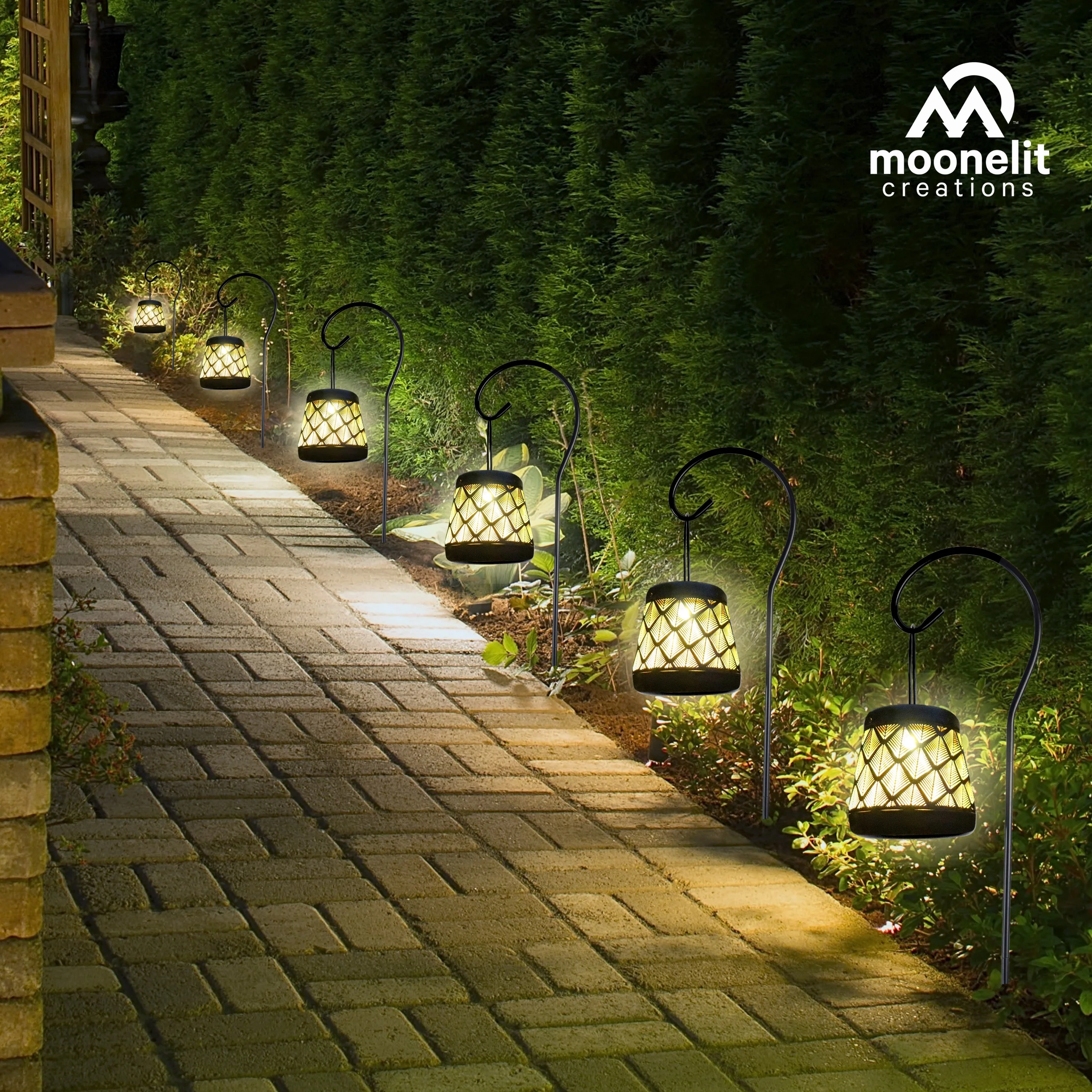 Solar LED Stake Lantern with Shepherd Hook - Image 7