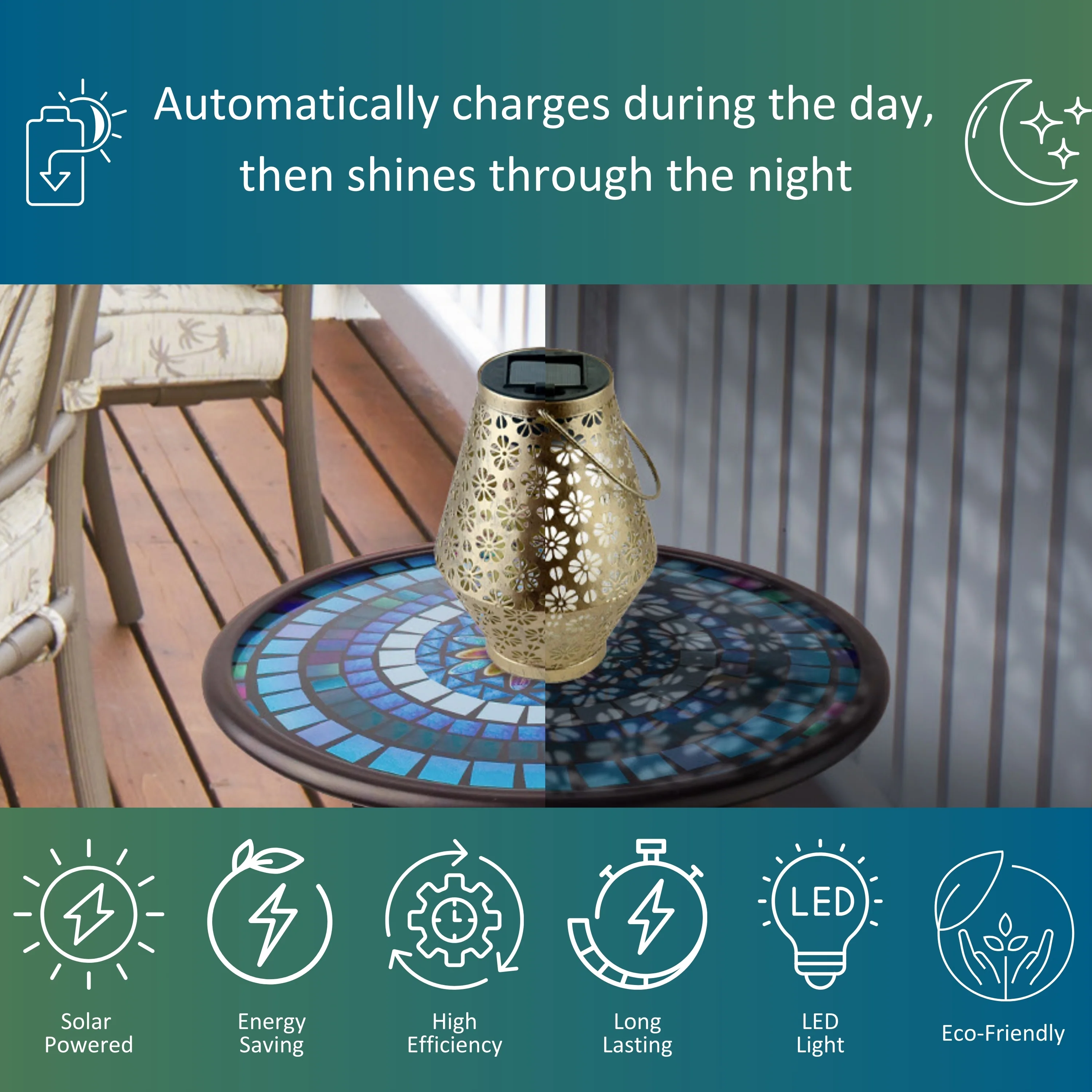 Solar Outdoor Hanging Lantern Light - Image 4