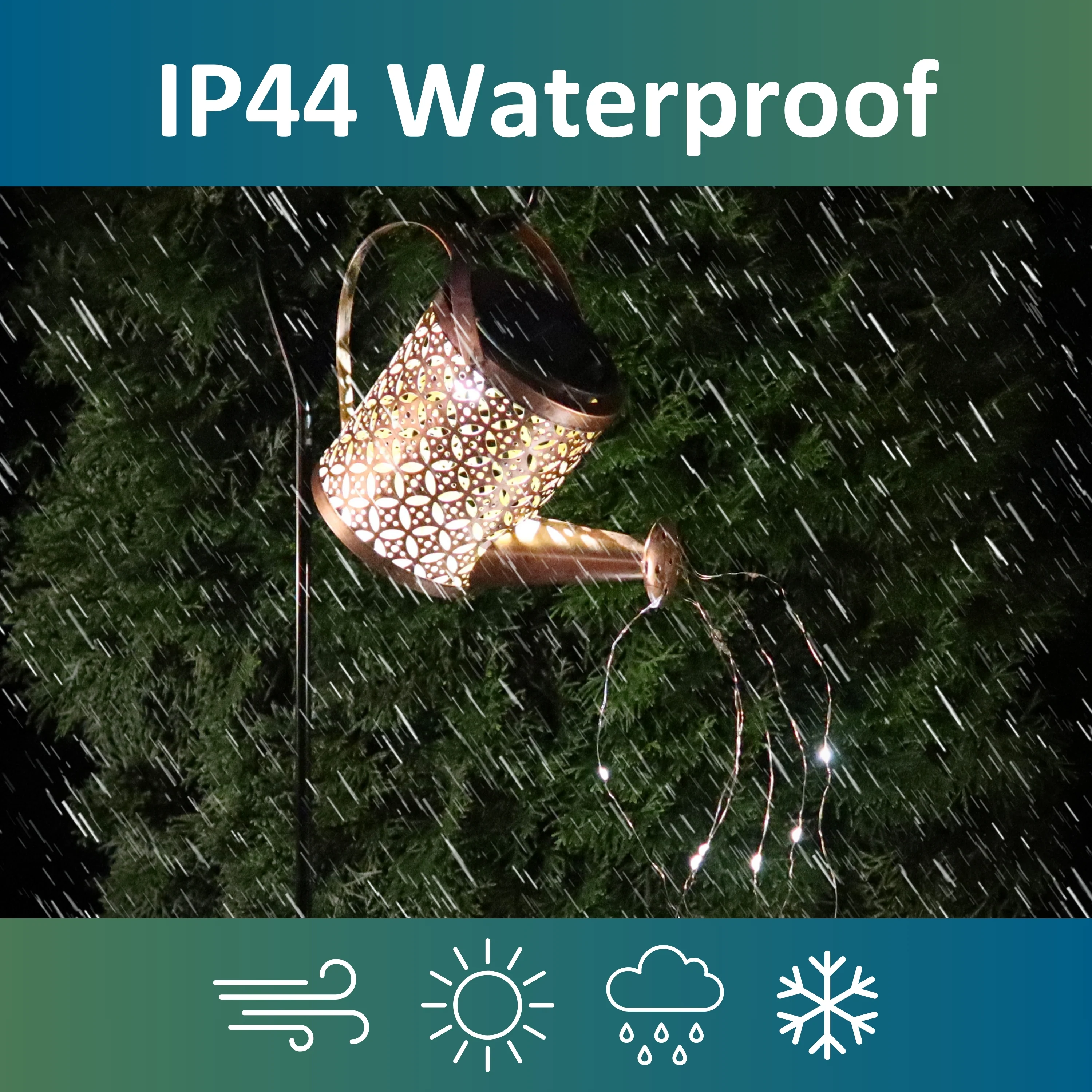 Solar Watering Can Landscape LED Light - Image 6
