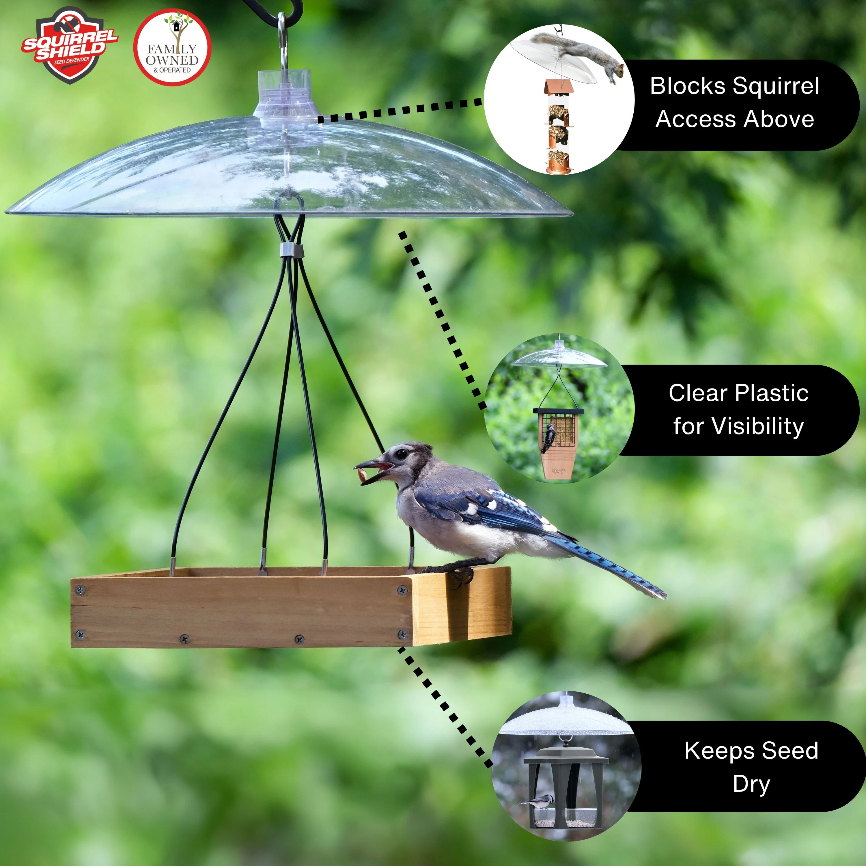 Squirrel Shield Dual-Mount Transparent 16" Squirrel Baffle - Image 5