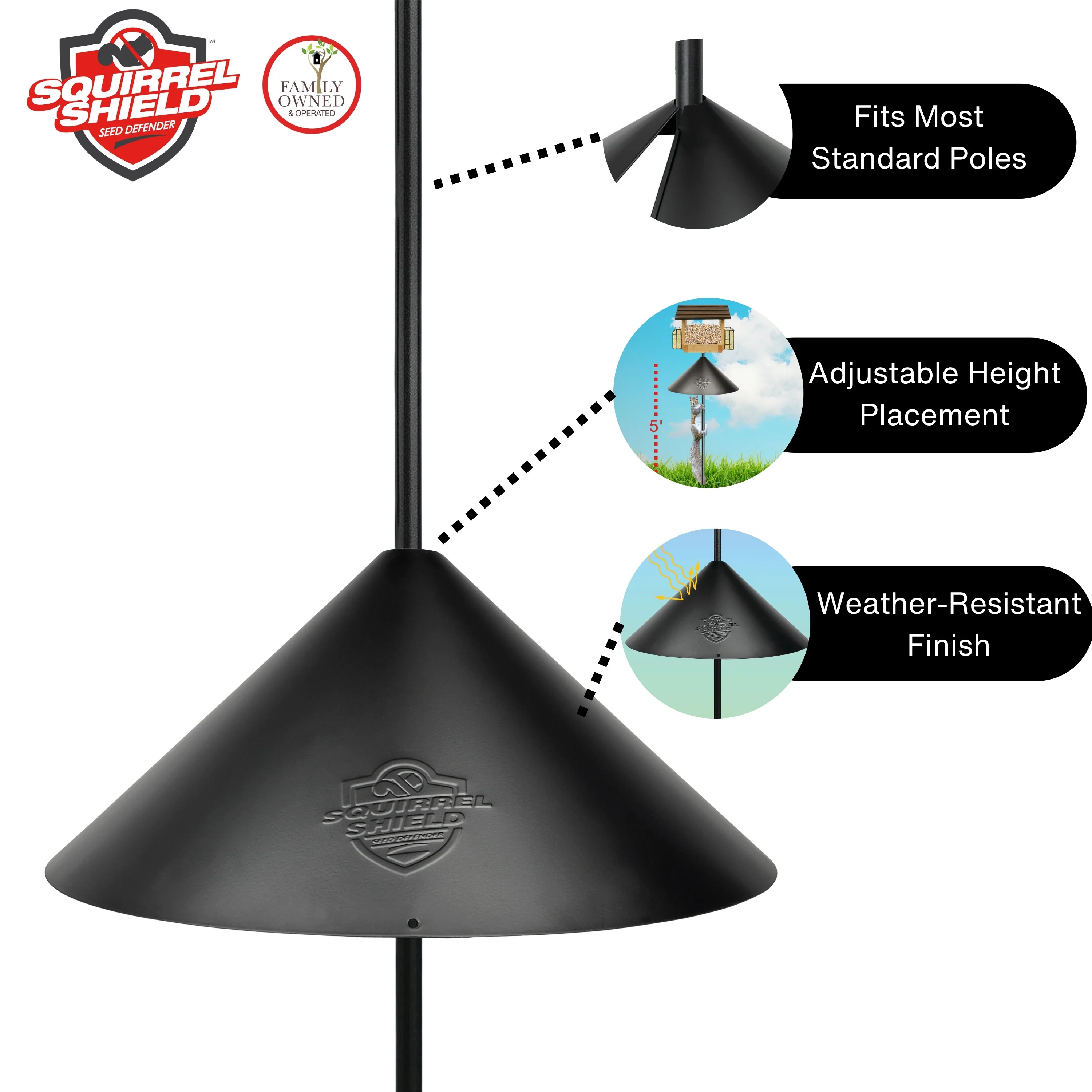 Squirrel Shield Wrap Around Metal 18" Squirrel Baffle - Image 4