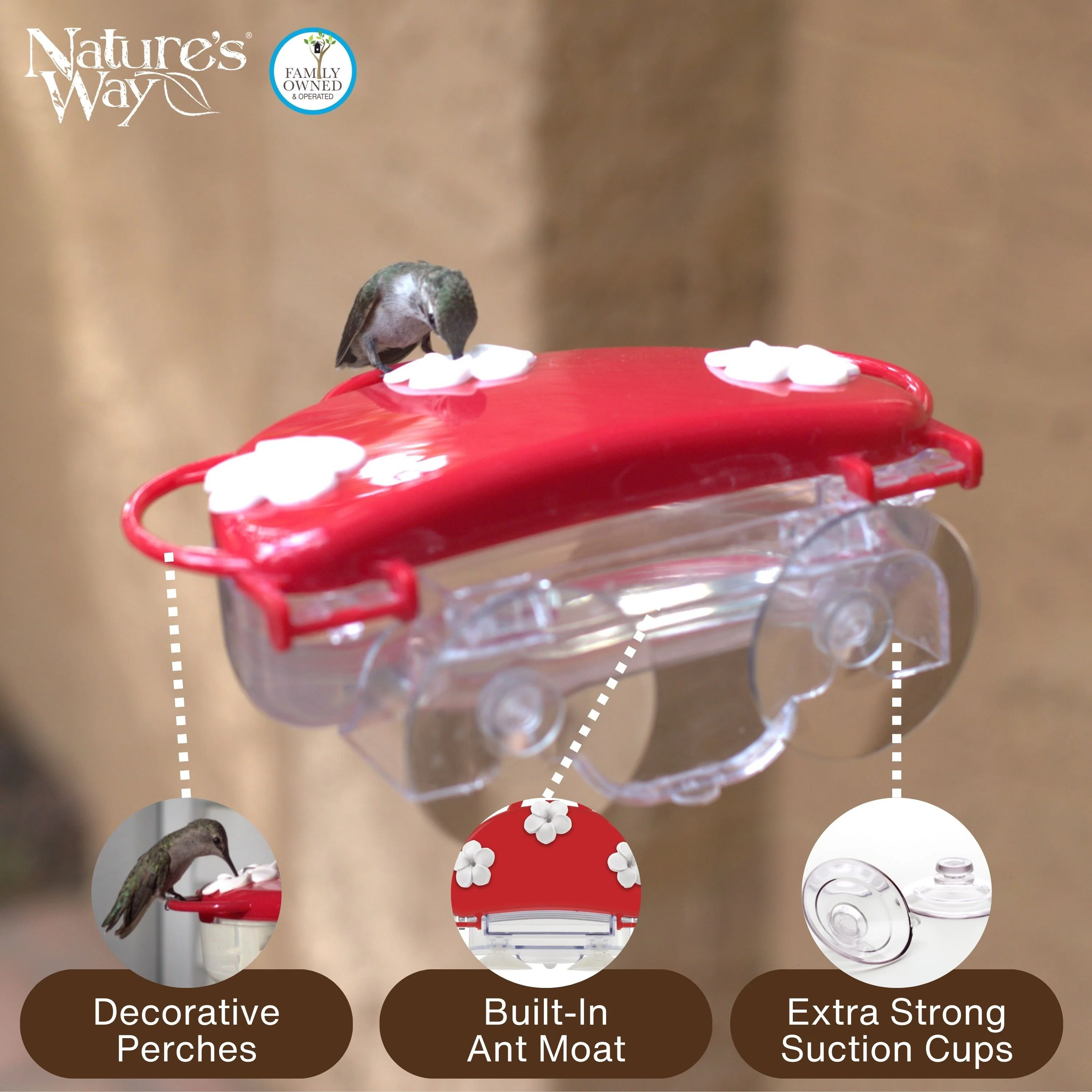 Traditional Window Hummingbird Feeder - Image 3