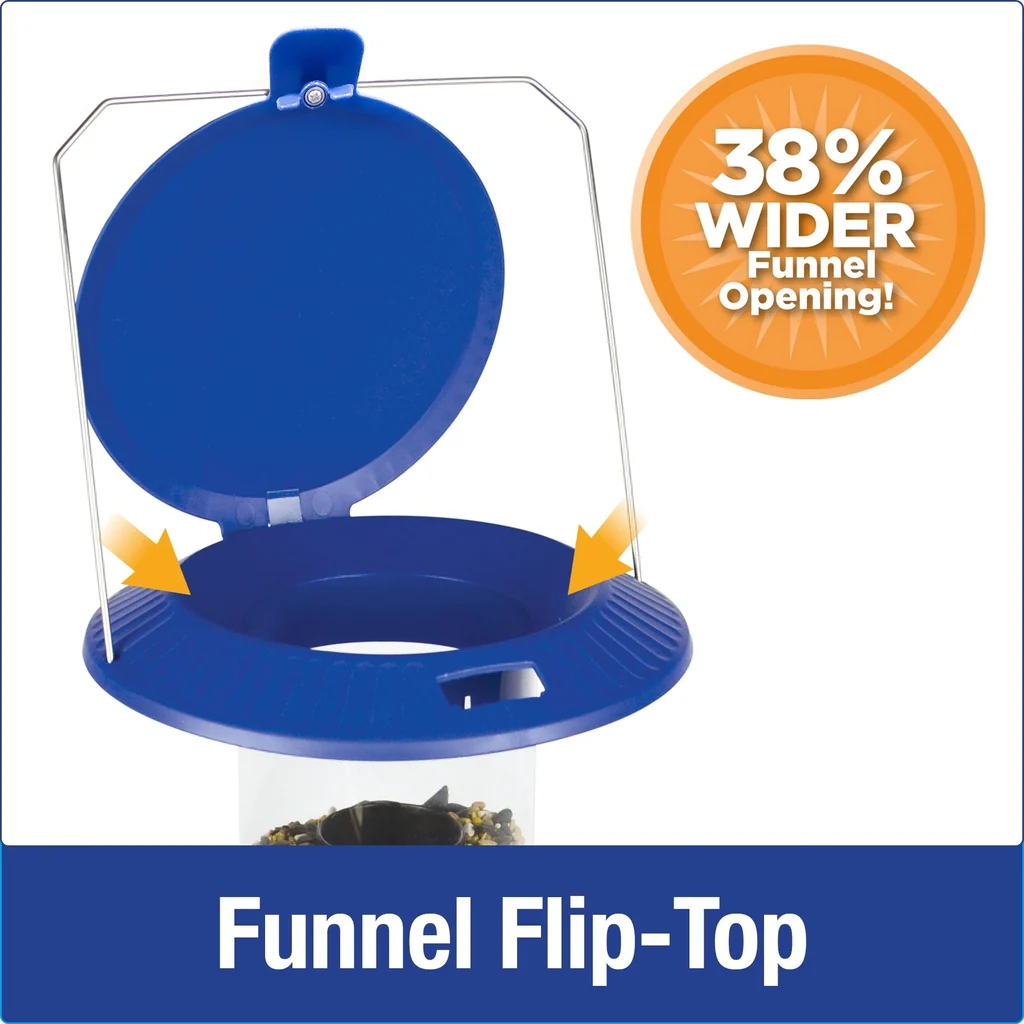Wide Funnel Flip-Top Tube Feeder - Image 3